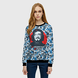 Свитшот женский Егор Летов - Че Гевара, цвет: 3D-черный — фото 2