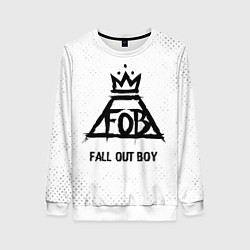 Женский свитшот Fall Out Boy glitch на светлом фоне