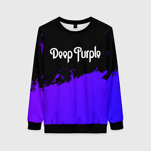 Женский свитшот Deep Purple purple grunge / 3D-Черный – фото 1