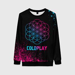 Женский свитшот Coldplay - neon gradient