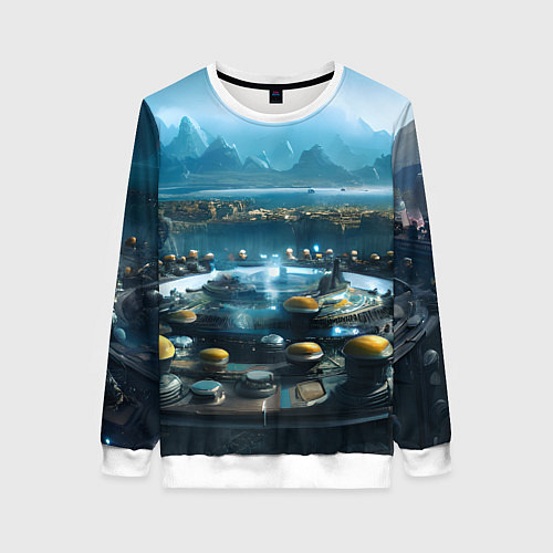 Женский свитшот Инопланетный реактор / 3D-Белый – фото 1