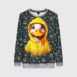 Женский свитшот Забавный утёнок в капюшоне