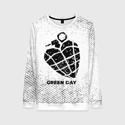 Женский свитшот Green Day с потертостями на светлом фоне