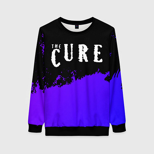 Женский свитшот The Cure purple grunge / 3D-Черный – фото 1