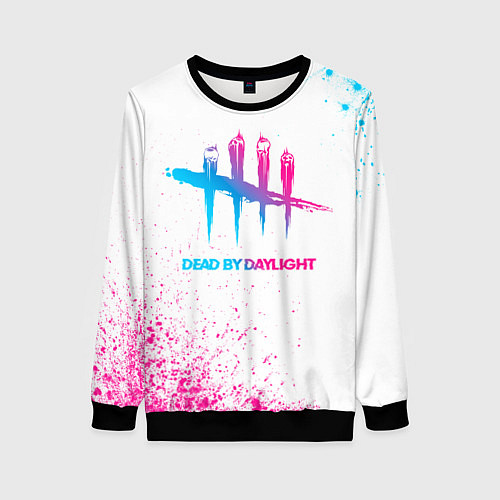 Женский свитшот Dead by Daylight neon gradient style / 3D-Черный – фото 1