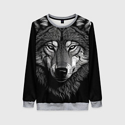 Женский свитшот Спокойный уверенный волк