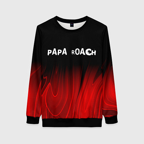 Женский свитшот Papa Roach red plasma / 3D-Черный – фото 1