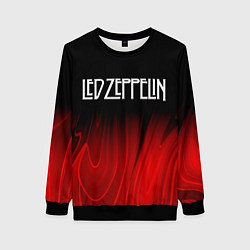 Женский свитшот Led Zeppelin red plasma