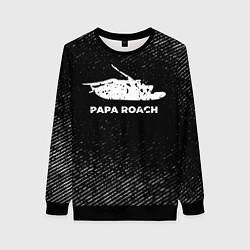 Женский свитшот Papa Roach с потертостями на темном фоне