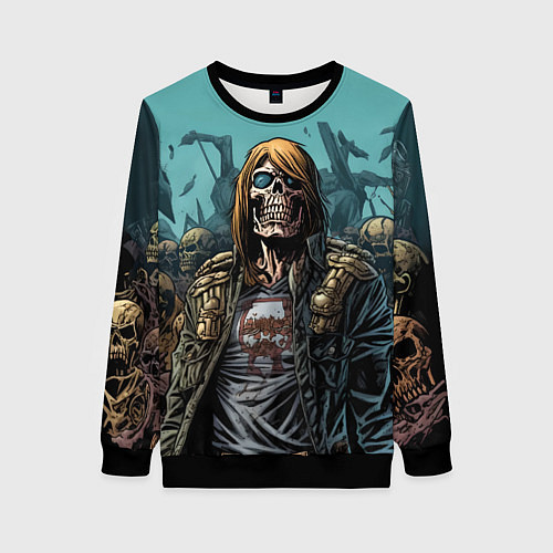 Женский свитшот Iron Maiden Fallen Angel / 3D-Черный – фото 1