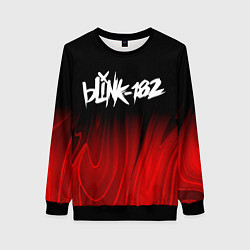 Женский свитшот Blink 182 red plasma