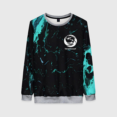Женский свитшот Beastcoast абстракт / 3D-Меланж – фото 1
