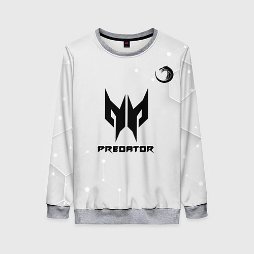 Женский свитшот TNC Predator white / 3D-Меланж – фото 1