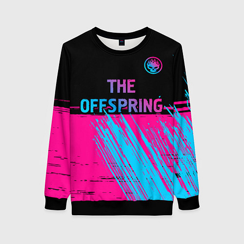 Женский свитшот The Offspring - neon gradient: символ сверху / 3D-Черный – фото 1
