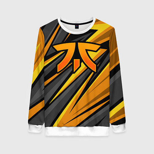 Женский свитшот Fnatic - киберспорт желтый / 3D-Белый – фото 1