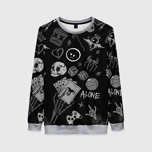 Женский свитшот Sad art / 3D-Меланж – фото 1