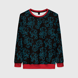 Женский свитшот Соник паттерн