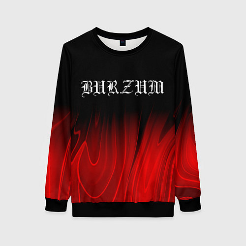 Женский свитшот Burzum red plasma / 3D-Черный – фото 1