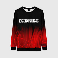 Женский свитшот Scorpions red plasma