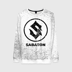 Женский свитшот Sabaton с потертостями на светлом фоне