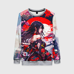 Женский свитшот Японская девушка от нейросети