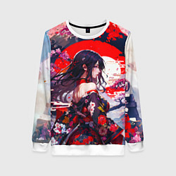 Женский свитшот Японская девушка от нейросети