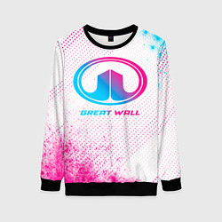 Свитшот женский Great Wall neon gradient style, цвет: 3D-черный