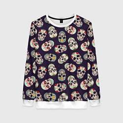 Женский свитшот Узор с черепами Pattern with skulls