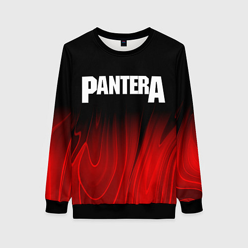 Женский свитшот Pantera red plasma / 3D-Черный – фото 1