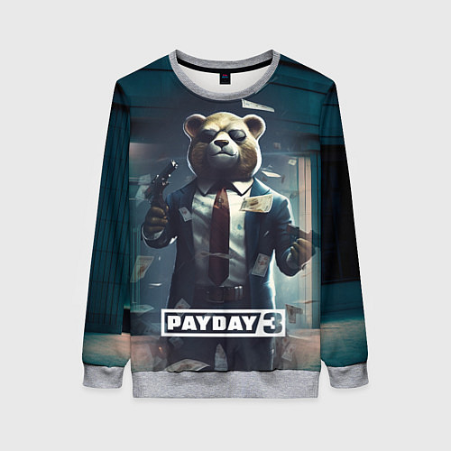 Женский свитшот Payday 3 bear / 3D-Меланж – фото 1