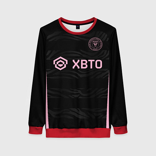 Женский свитшот ФК Интер Майами форма гостевая / 3D-Красный – фото 1