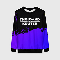 Свитшот женский Thousand Foot Krutch purple grunge, цвет: 3D-черный