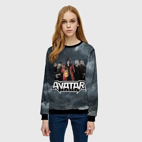 Женский свитшот Avatar dark sky / 3D-Черный – фото 3