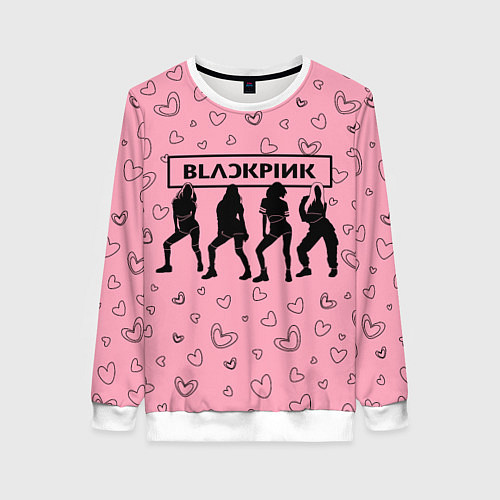 Женский свитшот Blackpink силуэт / 3D-Белый – фото 1