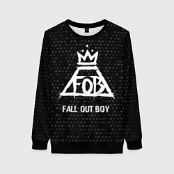 Женский свитшот Fall Out Boy glitch на темном фоне