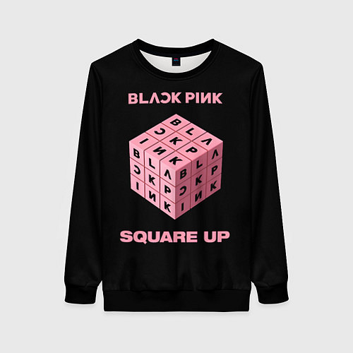 Женский свитшот Blackpink Square up / 3D-Черный – фото 1