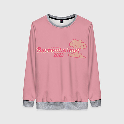 Женский свитшот Barbenheimer PINK EDITION / 3D-Меланж – фото 1