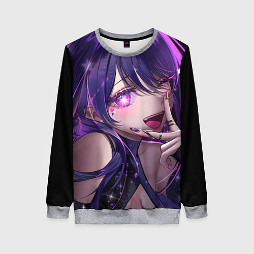 Женский свитшот Oshi no ko - ай хошино / 3D-Меланж – фото 1