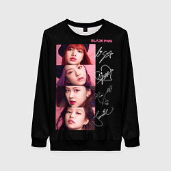 Свитшот женский Blackpink Autographs, цвет: 3D-черный