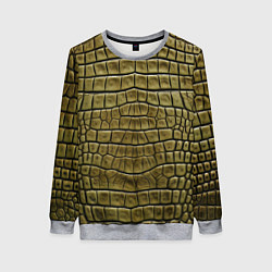 Свитшот женский Текстура кожи крокодила, цвет: 3D-меланж
