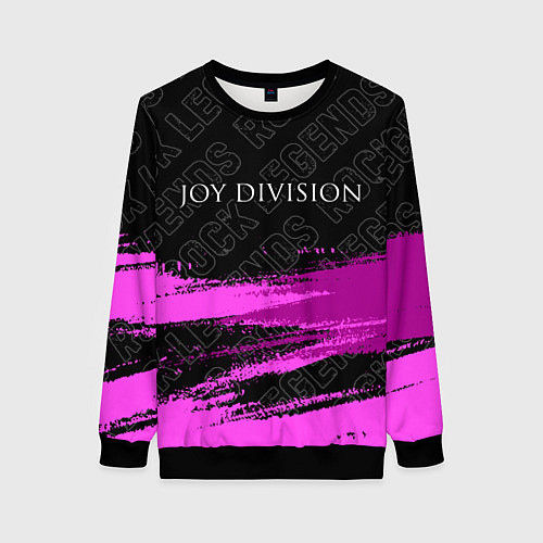 Женский свитшот Joy Division rock legends: символ сверху / 3D-Черный – фото 1
