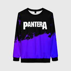 Свитшот женский Pantera purple grunge, цвет: 3D-черный