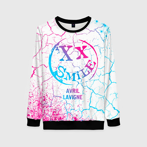 Женский свитшот Avril Lavigne neon gradient style / 3D-Черный – фото 1