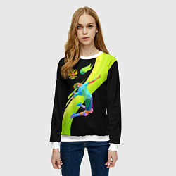 Свитшот женский Волейбол Россия, цвет: 3D-белый — фото 2