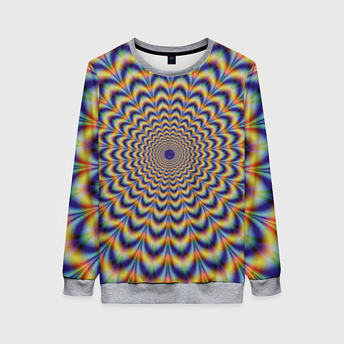 Женский свитшот Гипнотический рисунок / 3D-Меланж – фото 1