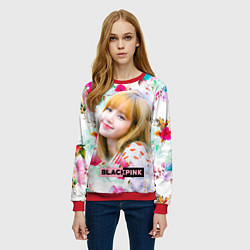 Свитшот женский Blackpink Lisa, цвет: 3D-красный — фото 2