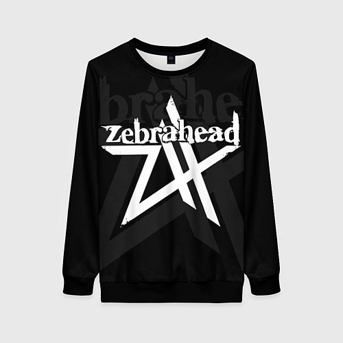 Женский свитшот Zebrahead - logo / 3D-Черный – фото 1