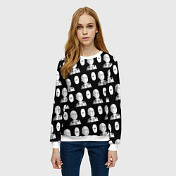 Свитшот женский Saitama - ok pattern, цвет: 3D-белый — фото 2