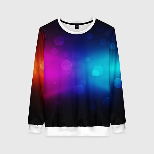 Женский свитшот Столкновение бликов / 3D-Белый – фото 1