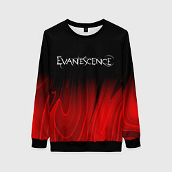 Женский свитшот Evanescence red plasma